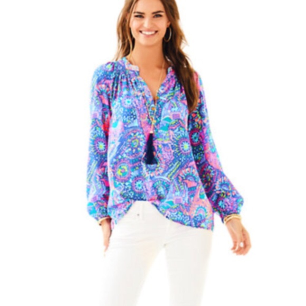 Lilly Pulitzer Elsa Top XS No Prob Llama
